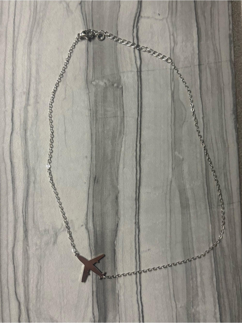 Silver Airplane Pendant Necklace - Minimal Women’s Jewelry